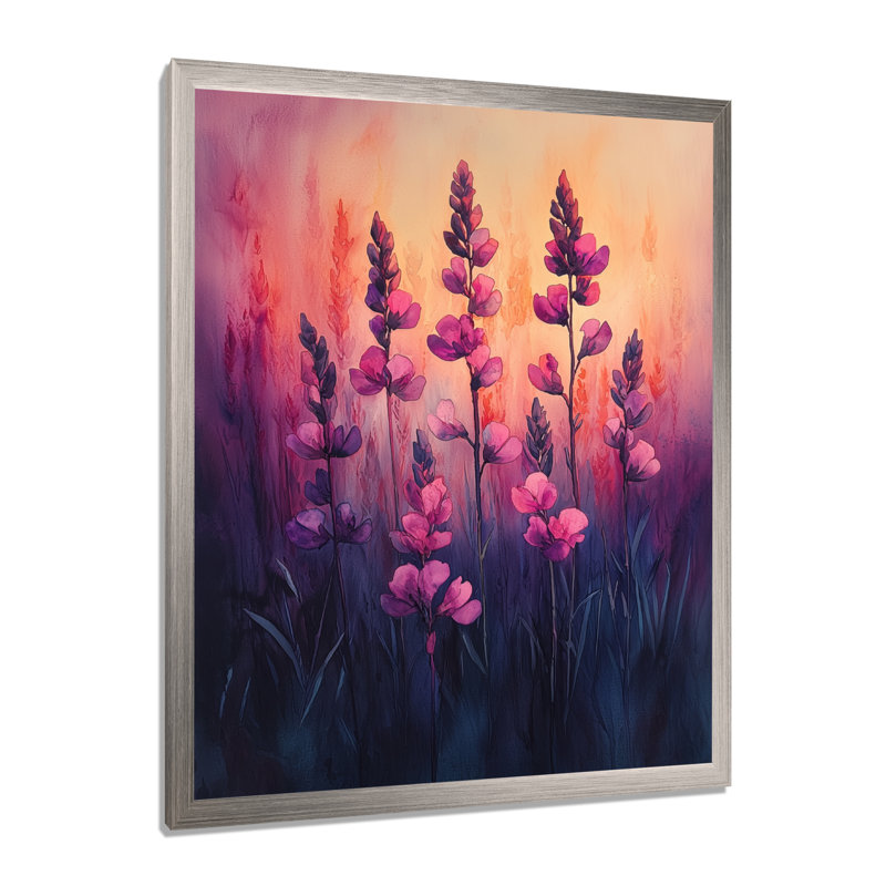 Bedwell - Floral Canvas Prints, Silver, H 20 po x l 12 po, Reproduction encadrée d'une seule photo