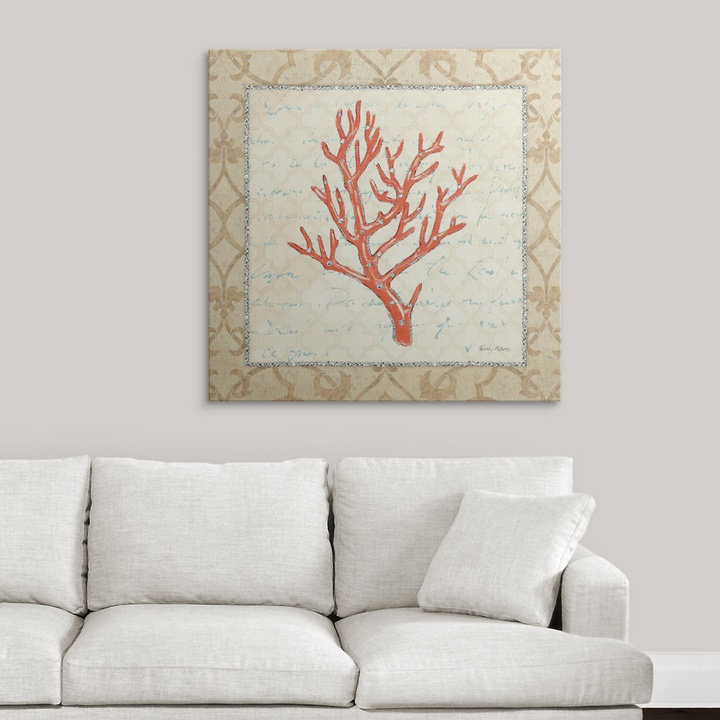« ii » par emily adams, impression Coral Beauty Light, H 35 po x l 35 po x P 1,5 po, Toile