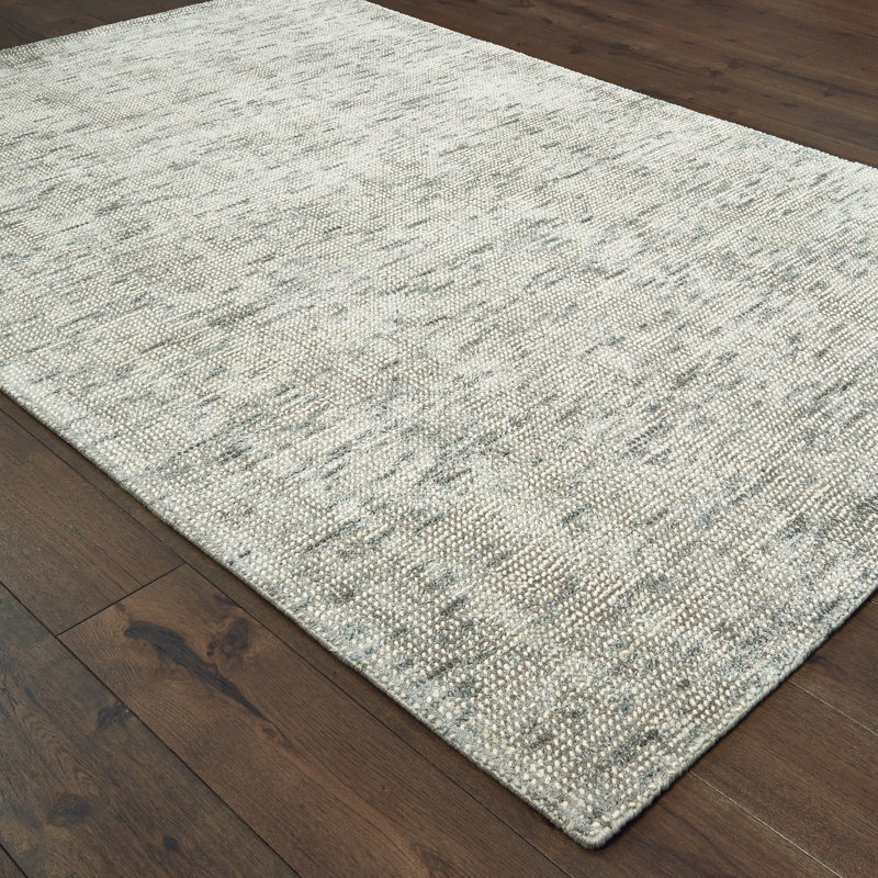 Tapis gris / gris en laine touffeté à la main Legends, Rectangle de 5 pi x 8 pi
