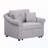 Chenille Convertible Sleeper Sofa-1202535483