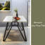 Grande table de salle à manger 70,9 po rectangulaire, grand bureau imperméable en grain de marbre pour 8 personnes, table de salle à manger familiale de luxe avec pieds réglables pour la cuisine, le salon, le bureau, blanc, l 70,9 po x P 35,4 po