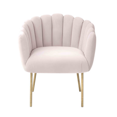 Chaise d'appoint en velours de 25,59 po Fleckenstein