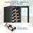 VUSHINE 21-Bottle Under Counter Wine Refrigerator, 12" Slim Built-In or Freestanding Wine Fridge, Round Handle
