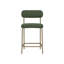 Chaise de bar Iffa, dossier ouvert, fer noir, cognac-111177524-111178829
