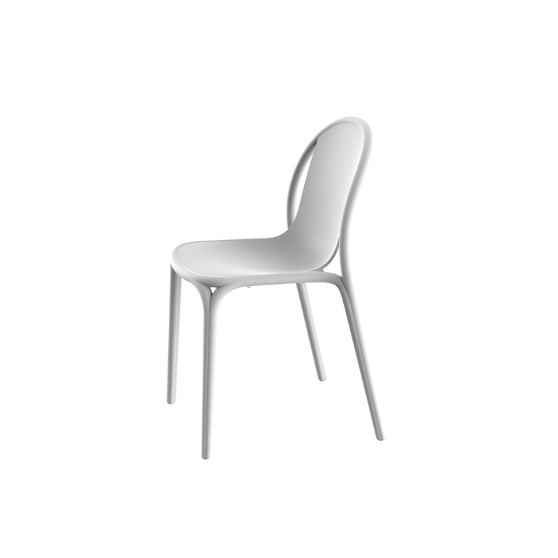 Brooklyn Stacking Patio Dining Side Chair, White