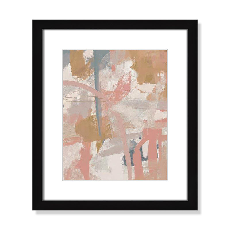 Carmelo Norah Spring Colors par Leah Straatsma, H 15 po x l 13 po x P 1,25 po, Cadre noir mat