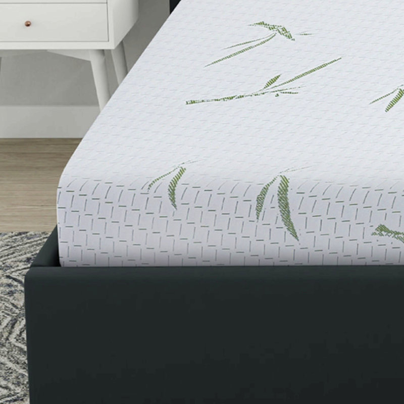 Matelas en mousse viscoélastique double couche 8 pouces avec housse infusée en bambou - Grand