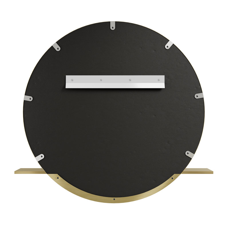 Platform Stainless Steel Framed Wall Mirror, Radiant Gold