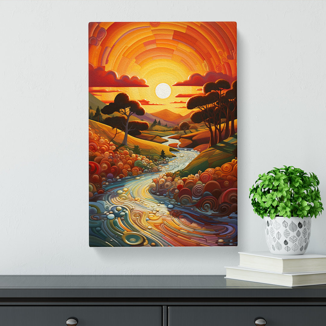 Landscape Orphism Art No.2 - Wrapped Canvas
