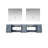 Geneva 84" Wall-Mounted Double Bathroom Vanity Set with Mirror-461471884-515009999