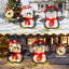 Ensemble de 2 décorations de Noël pour pingouins lumineux (décorations de Noël d'extérieur pour pingouins, jardin et jardin)