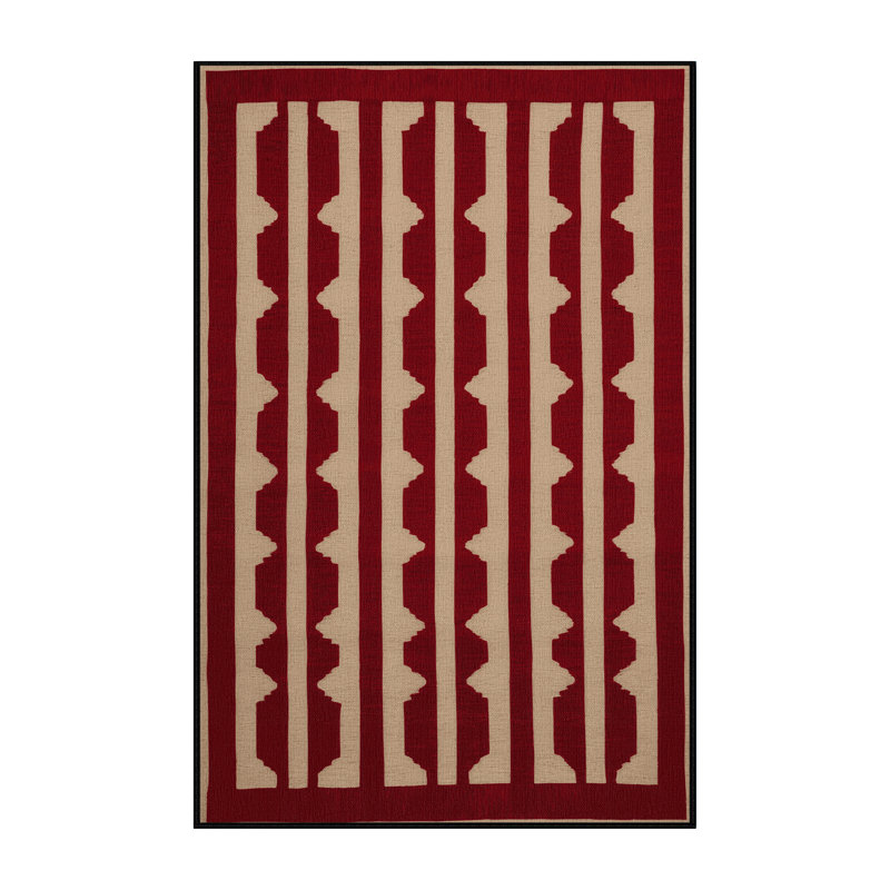 Machine Washable Trellis Red Area Rug, Rectangle 2' x 3'