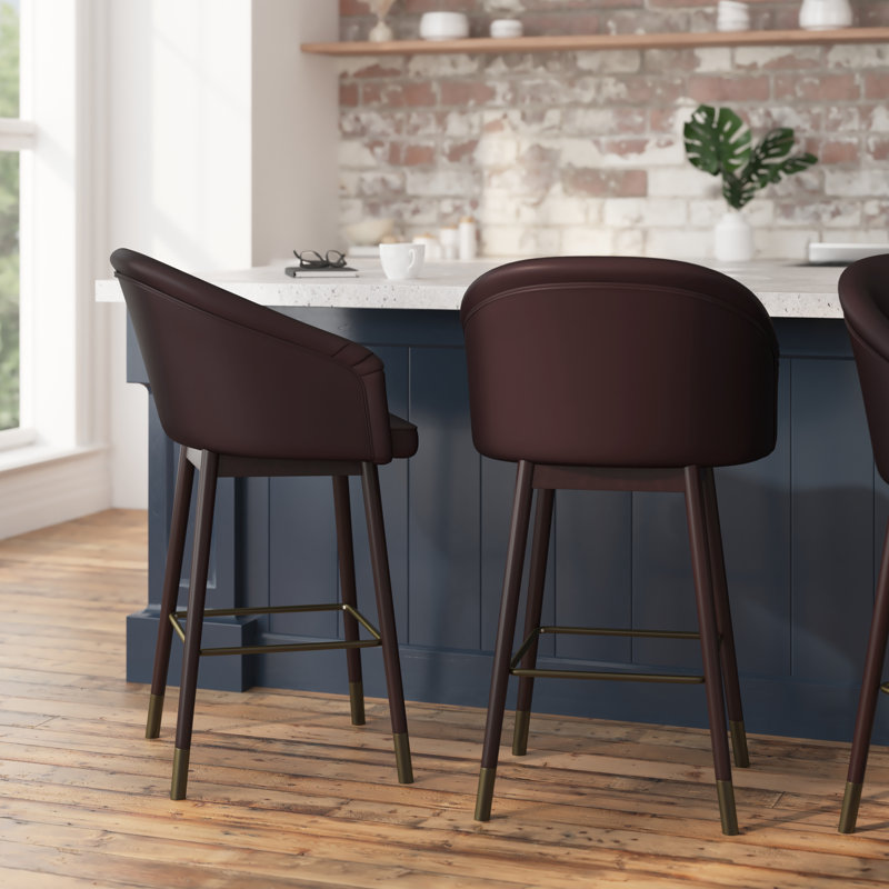 Tabouret de comptoir 26,25 po, Tabouret de comptoir (siège d'une hauteur de 26,2, Brun