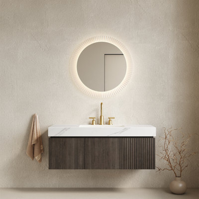 48-inch Carrara White Sintered Stone Bathroom Vanity