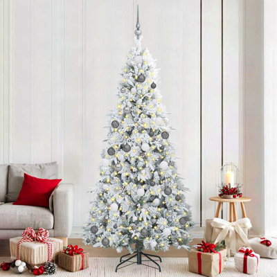 Artificial Hinged Christmas Tree Green PE and PVC