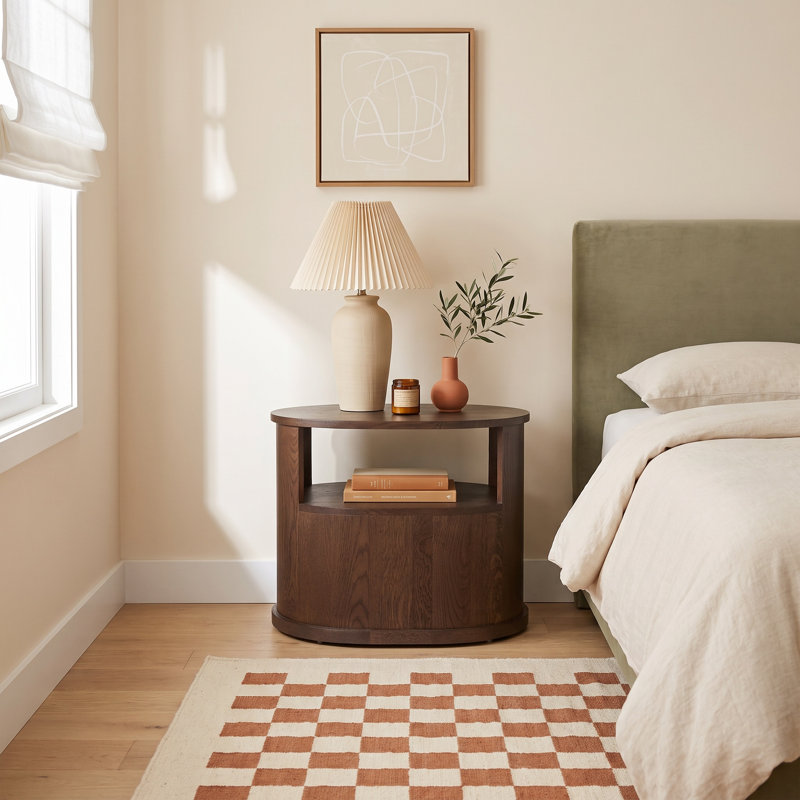 Laureate 26'' W Solid Wood Nightstand, Dark Gray