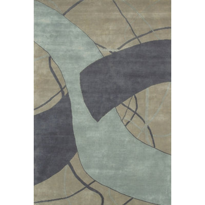 Tapis brun/brun clair en laine Caines