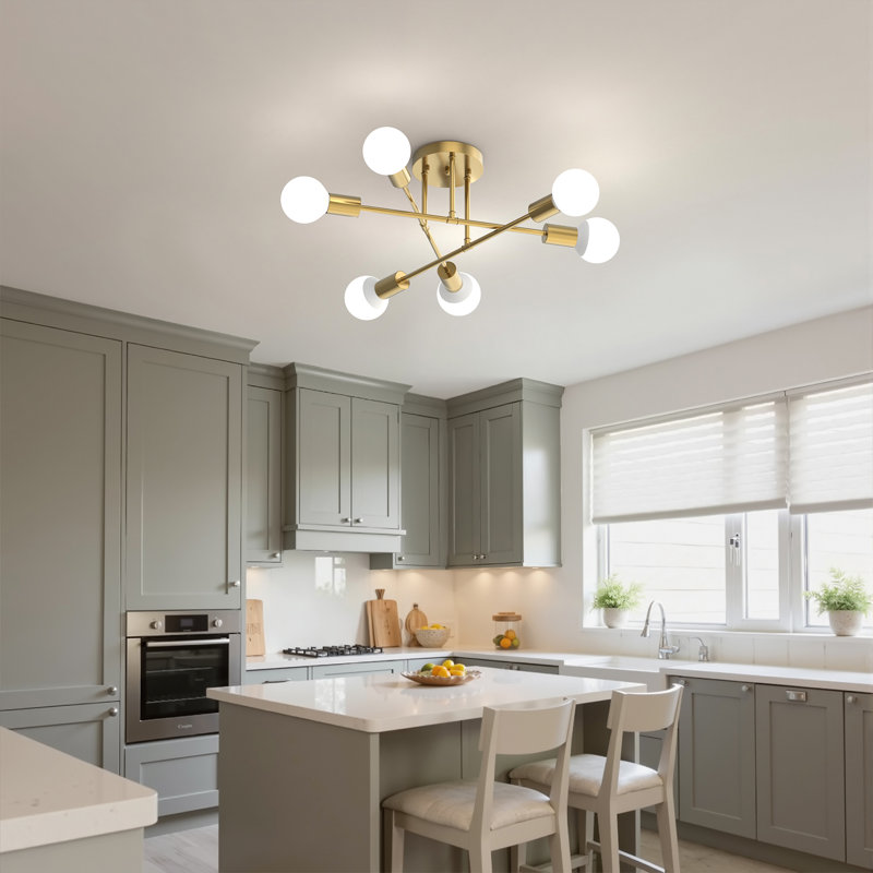Flush Mount  Ceiling Light, Gold