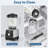 Aeitto Blender 1800W Powerhouse for Smoothies, Ice Crushing & More，Blenders for Kitchen with 68Oz  Black