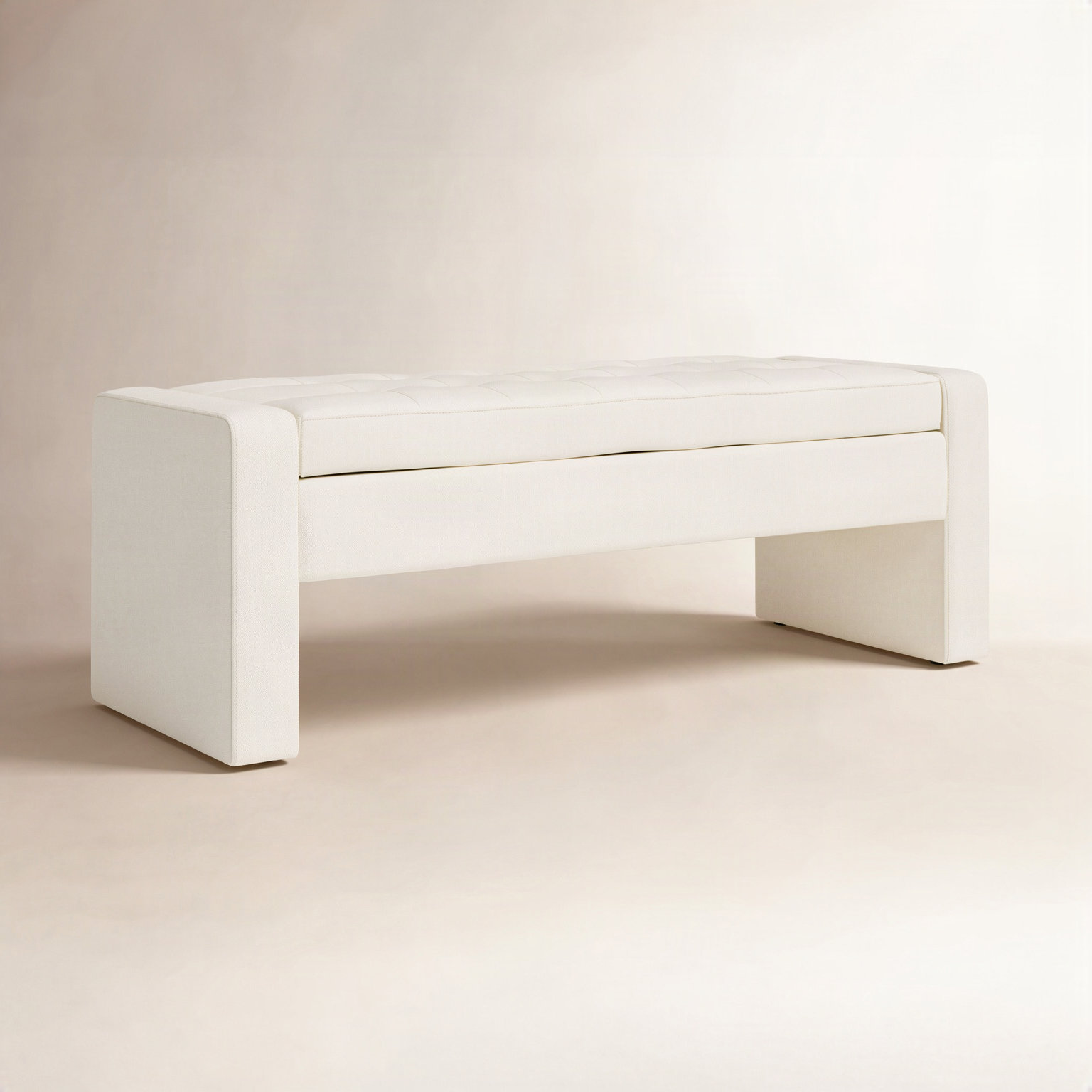 Gillian 51" Bedroom Bench, Cream