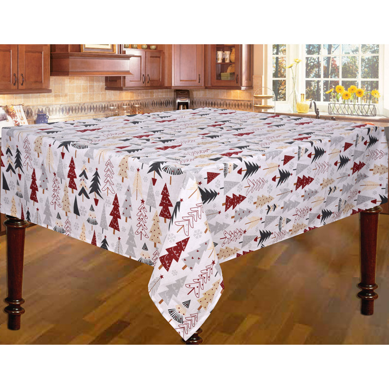 Yousif Floral Christmas Tablecloth, 72" x 52"