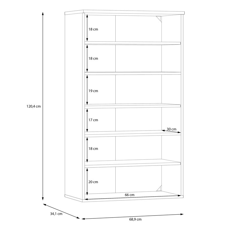 Shoe Storage Cabinet, Oak Wood
