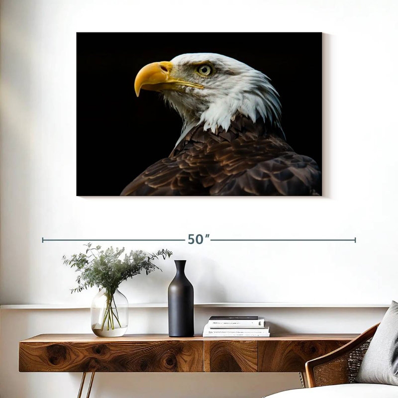 Brampt Bald Eagle Fierce Gaze, 26" H x 39" W