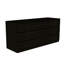 Commode double 6 tiroirs Asteria, poignées en métal - Noir-375194793