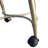 Elegant Silver 12.5" x 12.5" x 19" Rolling Vanity Stool with Plush Upholstered Seat-1637997063