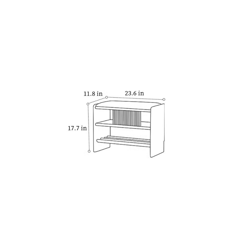 Solid wood double-layer shoe-changing stool