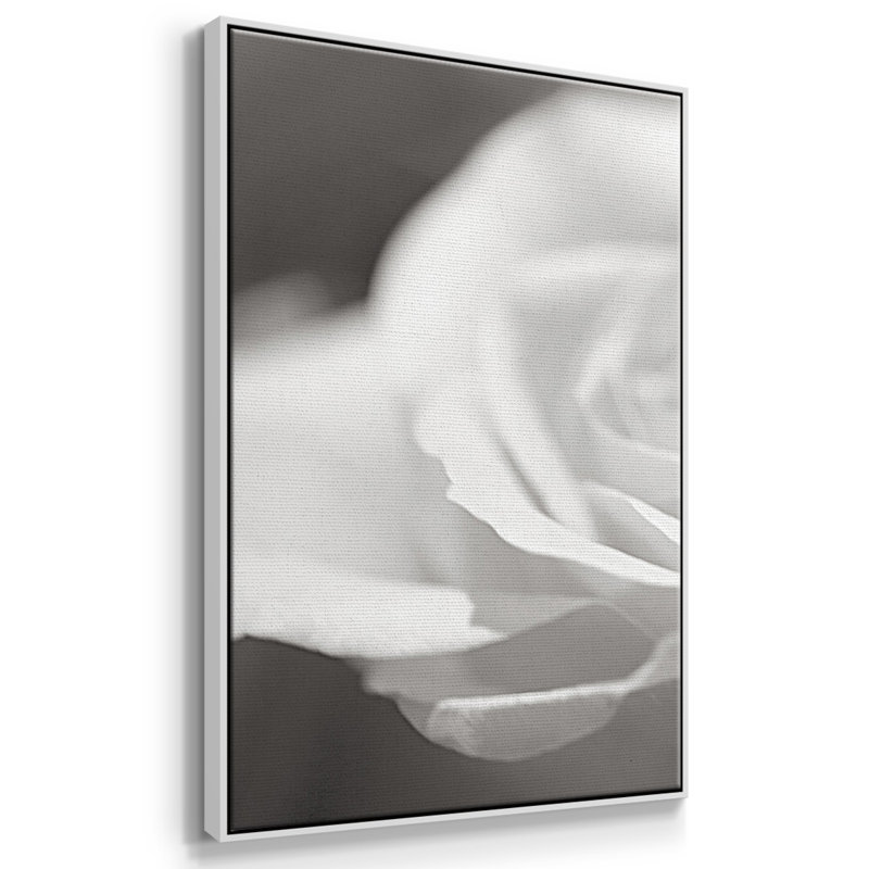 Roseudes IV - Toile encadrée multi-pièces, H 24 po x l 48 po x P 2 po, Blanc