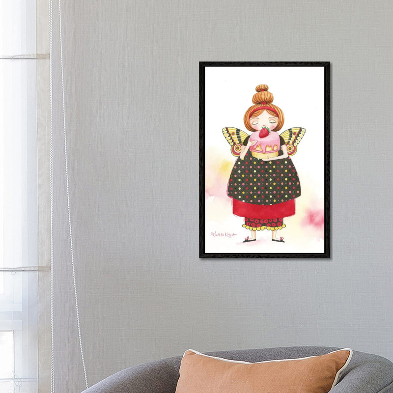 Cake Fairy by Teresa Kogut - Painting on Canvas, Black Floater Framed, 66.04cm H x 45.72cm W x 3.81cm D