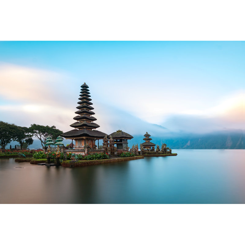Ulun Danu Beratan Temple, Bali , Indonesia., 51cm H x 76cm W x 3.8cm D