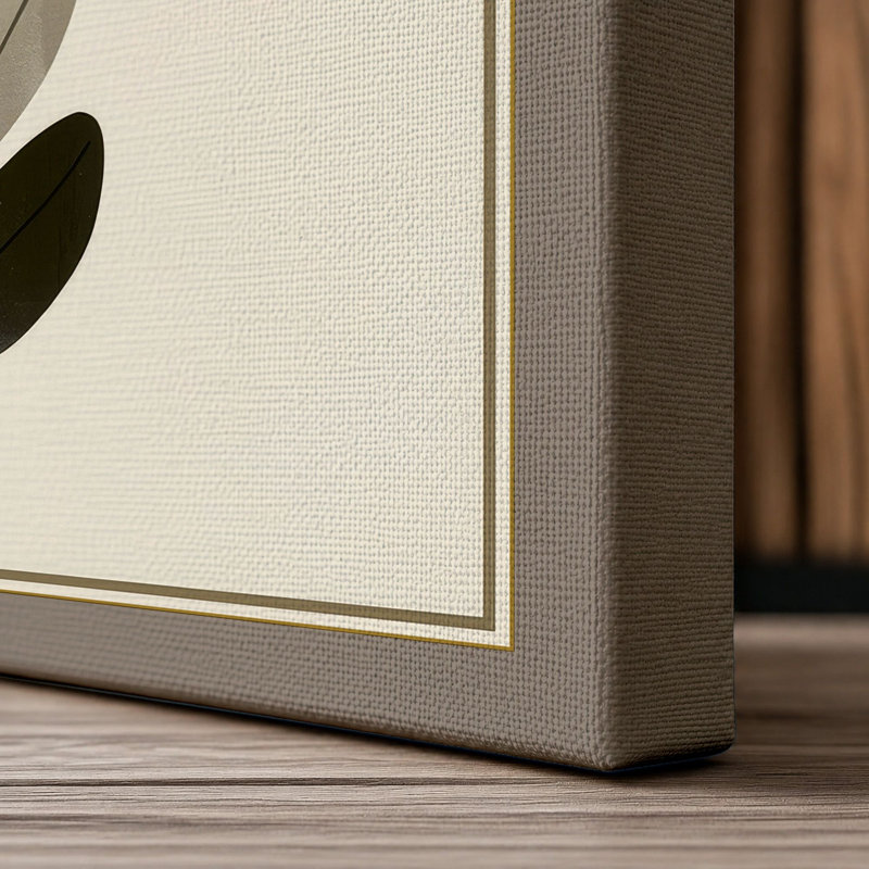 Serene Study Botanical - Wrapped Canvas, 18x12 - 45.7 x 30.5 cm, Taupe Border