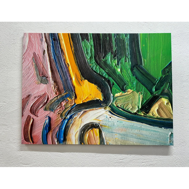 «Vibrant Abstract», reproduction d'art moderne sur toile, toile tendue 1P, H: 43,3 po x l: 78,7 po