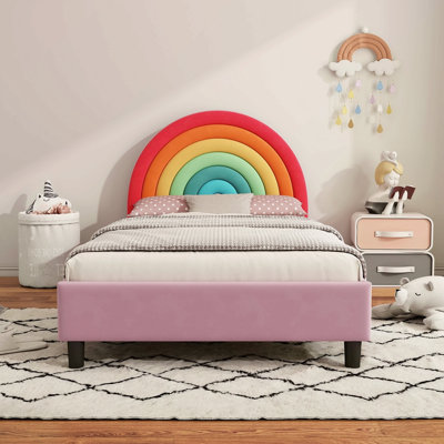 Lit plateforme tapissier Rainbow Design