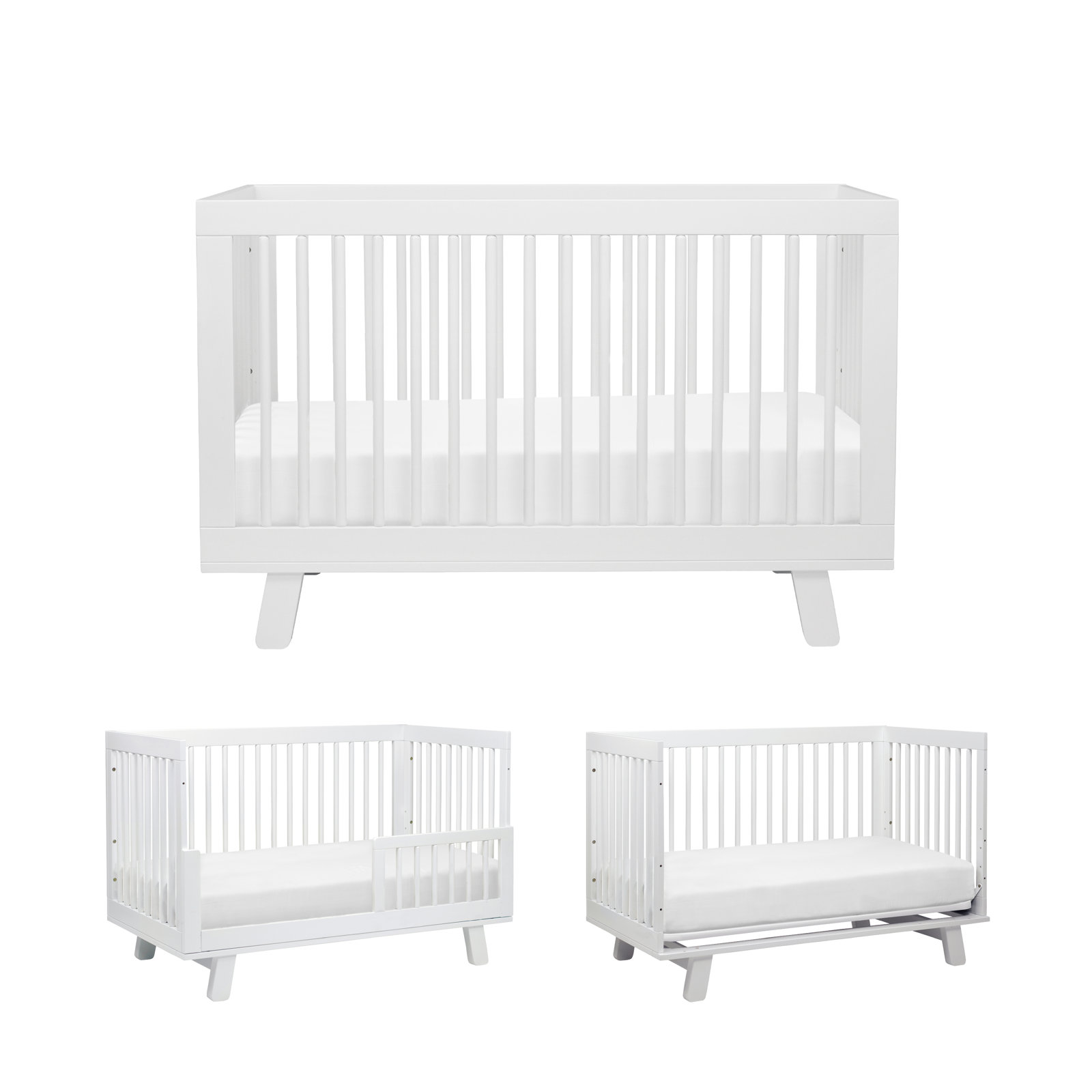 Hudson Pine 3-in-1 Convertible Crib, White