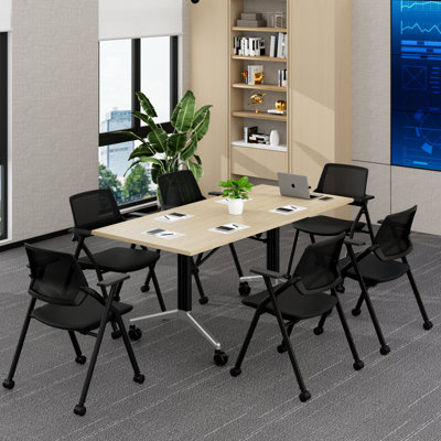 Table de formation mobile pliable, table de conférence modulaire pour 4 à 6 personnes