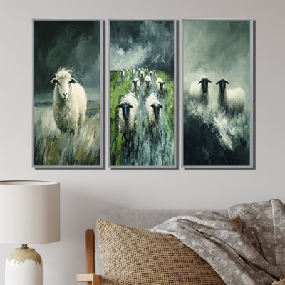Collection de décorations murales Stormy Pasture Of Sheep I - Sheep