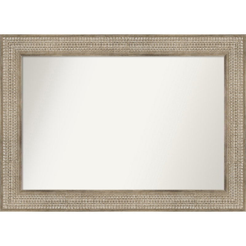 Jannice Solid Wood Wall Mirror, Rectangle, 26"  x 36"