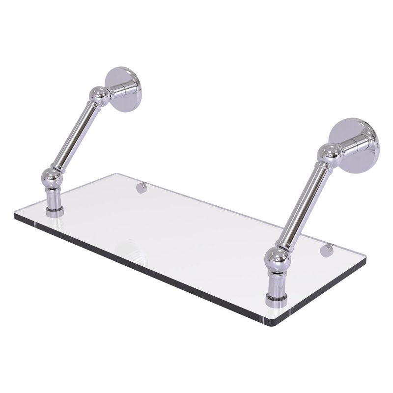 Tablette flottante Dalston, Chrome poli, H 8 po x l 18 po x P 8 po