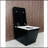 Black Square Smart Toilet With Built-In Tank For Bathroom, Remote Control, Tankless Bidet Toilet With Foot Touching Lid Opening, Auto Flush, Heated Seat, LED Digital Display, User Memory, Matte Black