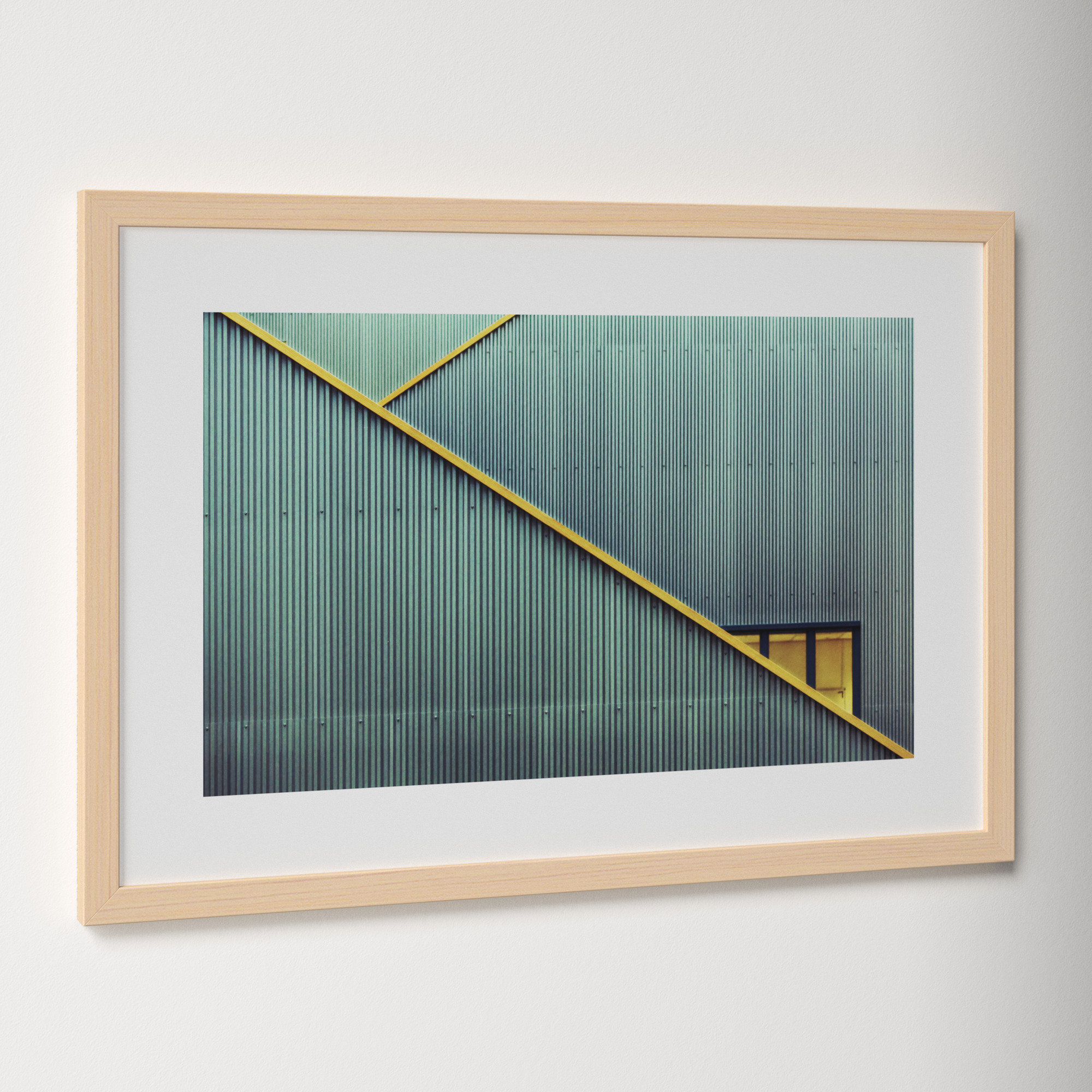 Stairs by Jan Niezen, Brown Framed Paper, 29.25" H x 41.38" W x 0.88" D