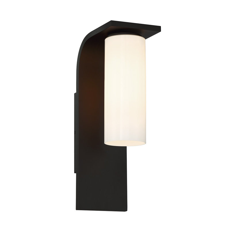 Grande lanterne d'extérieur 1 lumière Colonne, Noir, noir, noir, noir, H 15 po x l 4,75 po x P 6,5 po