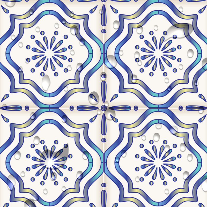 Carreau de mosaïque auto-adhésif en vinyle 7 po x 7 po, Vert