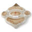 Porcelain Five Sectioned Dish With Bronze Kings Court