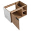 Meuble-lavabo de salle de bain 30 po, porte à fermeture douce, couleur chêne imitation, look moderne, armoire 1 porte, 2 tablettes, contreplaqué, chêne, moderne, armoire