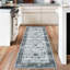 Tapis lavables antidérapants à motif floral rétro pour salle de lavage gris 5 x 7 pi-129913481-129775590