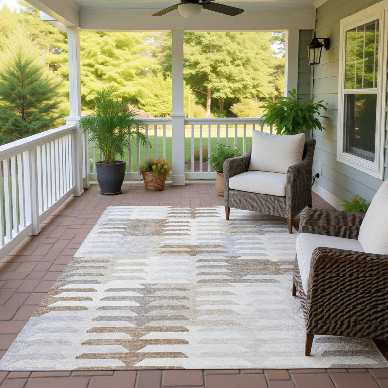Machine Washable Indoor/Outdoor Chantille ACN2328 Geometric Rug, Rectangle 3' x 5'