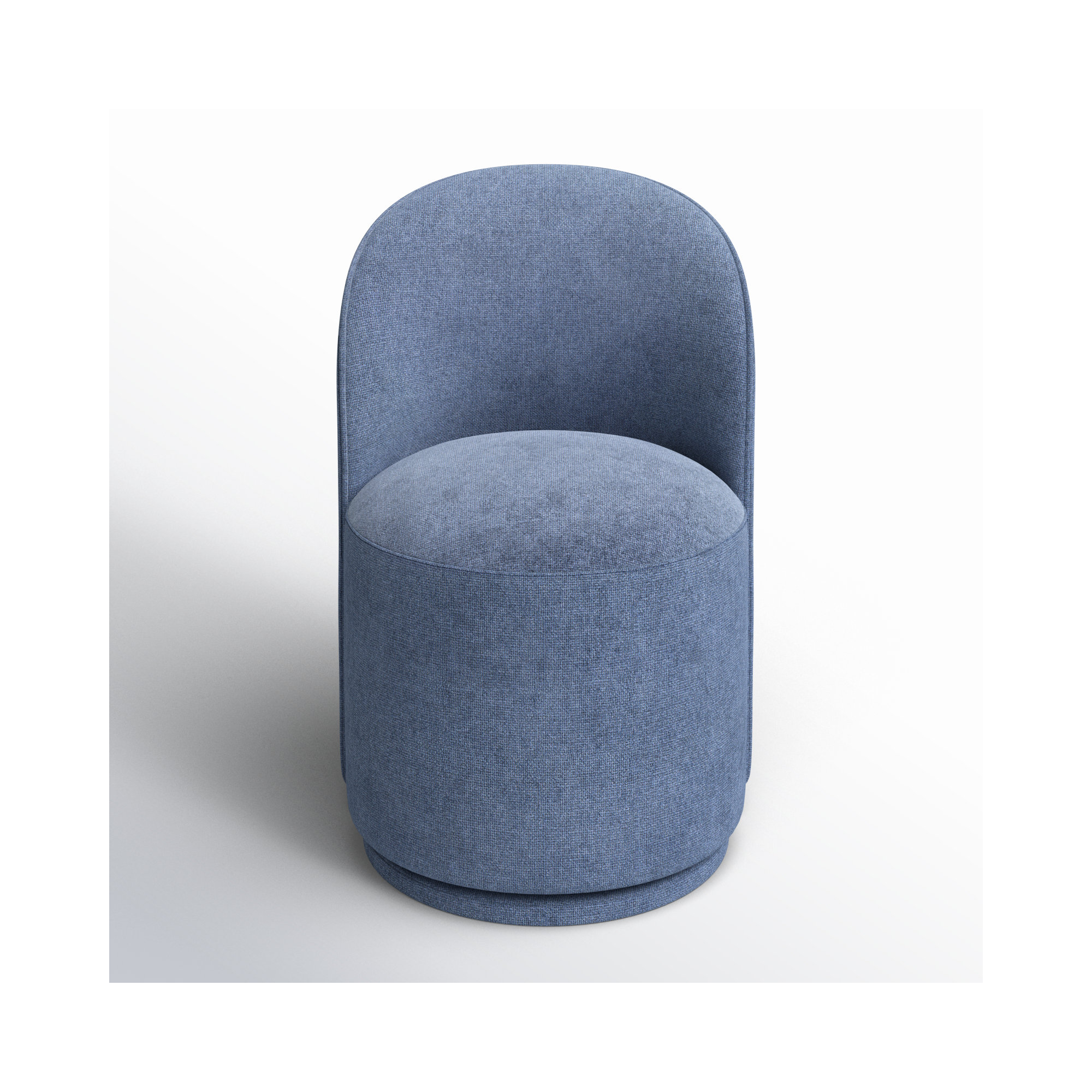 Sharlene Swivel Side Chair, Joyce Navy Performance Basketweave